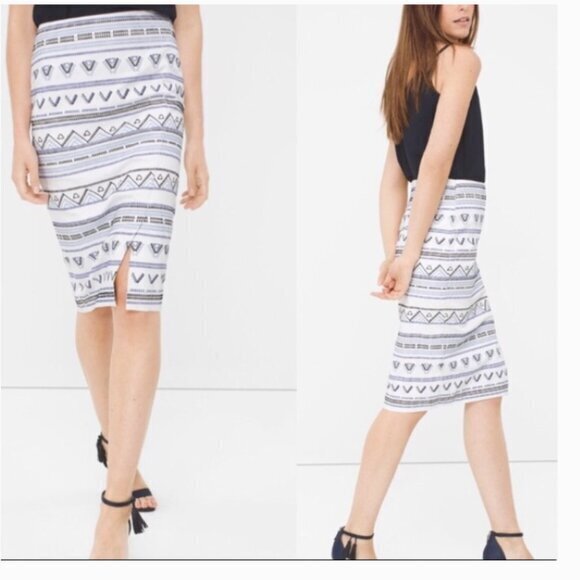 White House Black Market Dresses & Skirts - WHBM Embroidered Pencil Skirt Size 6